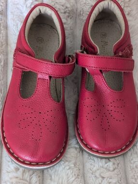 Mini Boden Pink Leather Mary Jane Shoes